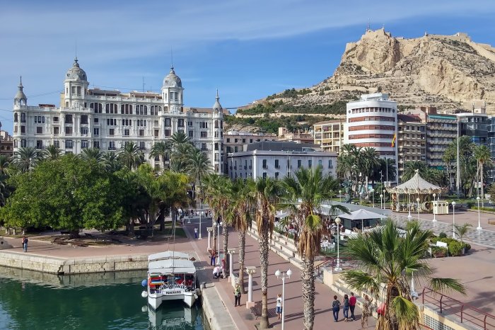 Spain alicante honeymoon mediterranean quarter attractive waterfront dynamic historic spanish port castle long city great old